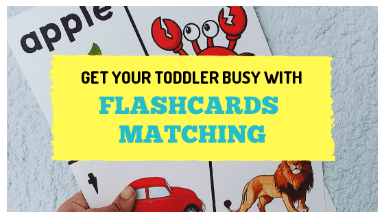 Flashcards matching with toddlers | www.tribobot.com
