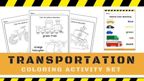 Transportation Coloring Worksheets