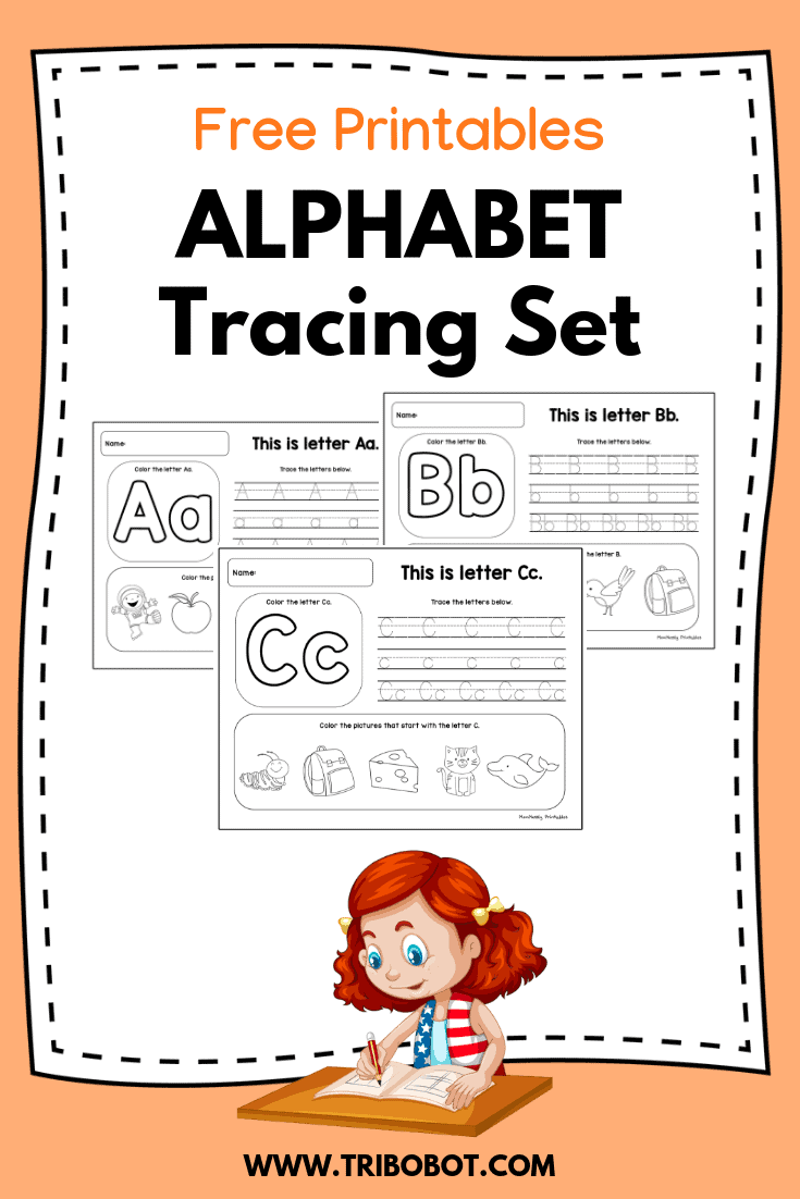 Free Alphabet Tracing Worksheets from Mom Nessly