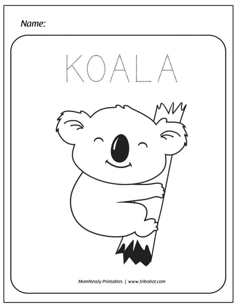 Free Animals Coloring Page for Kids