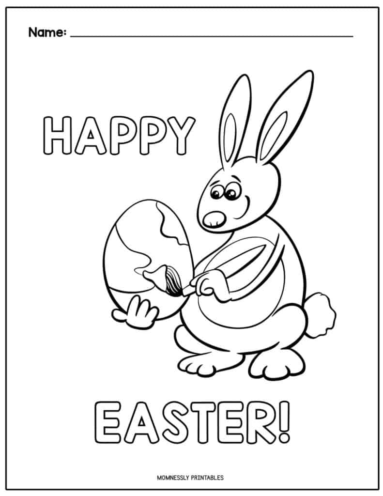 Easter theme coloring page 1