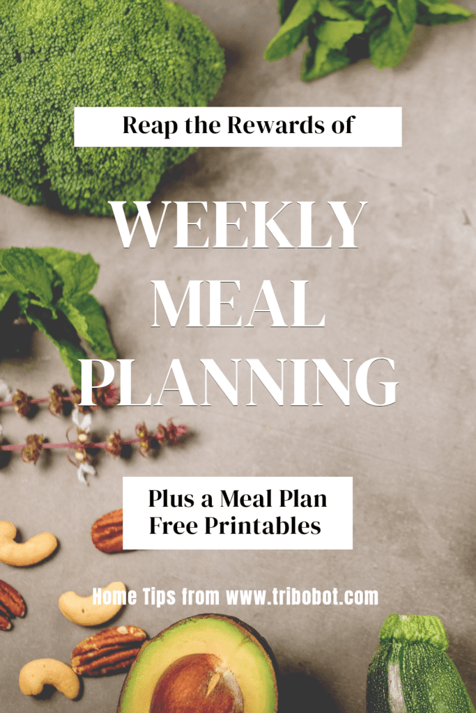 Free Meal Plan Printable pinterest pin