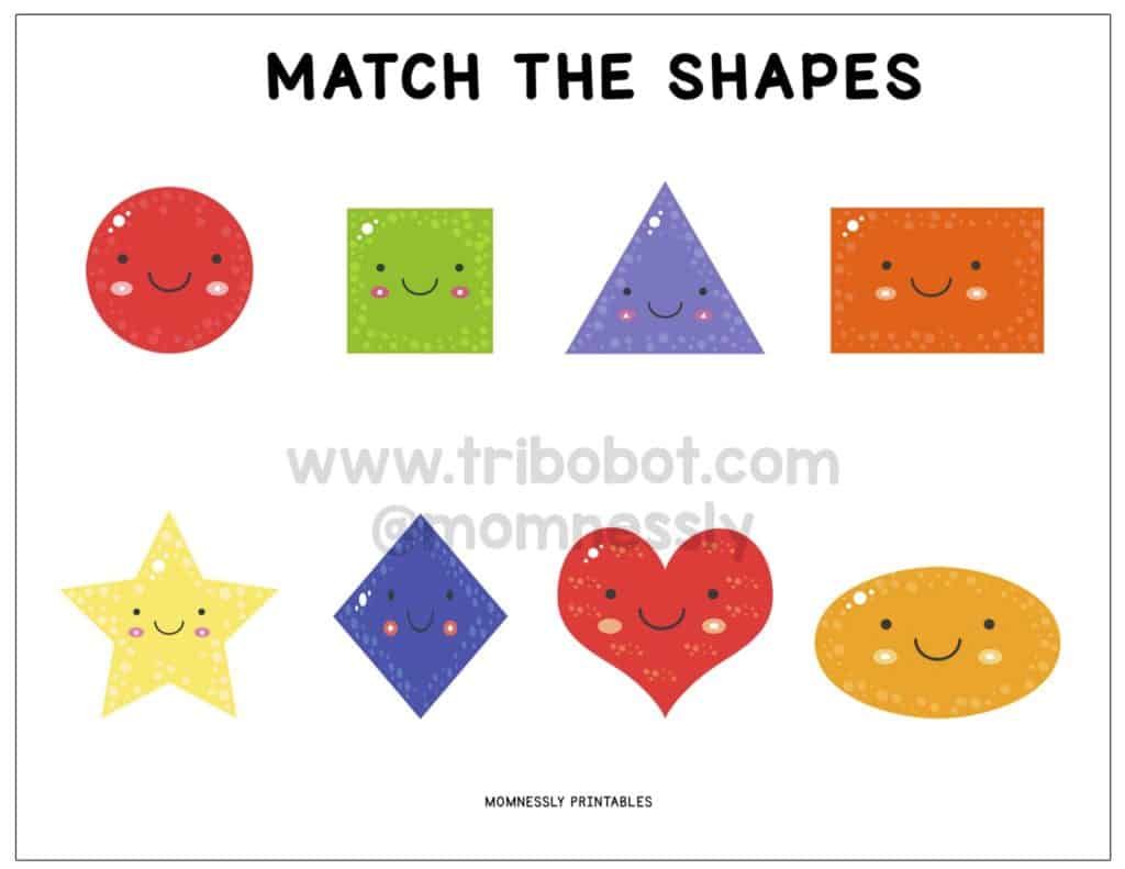 Free Busy Book for Toddlers Shapes Activity Page 1