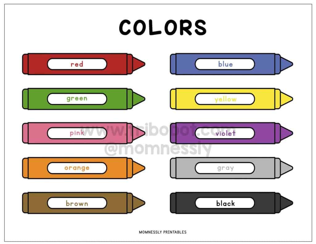 Busy Book for Toddlers Colors Activity Page 2