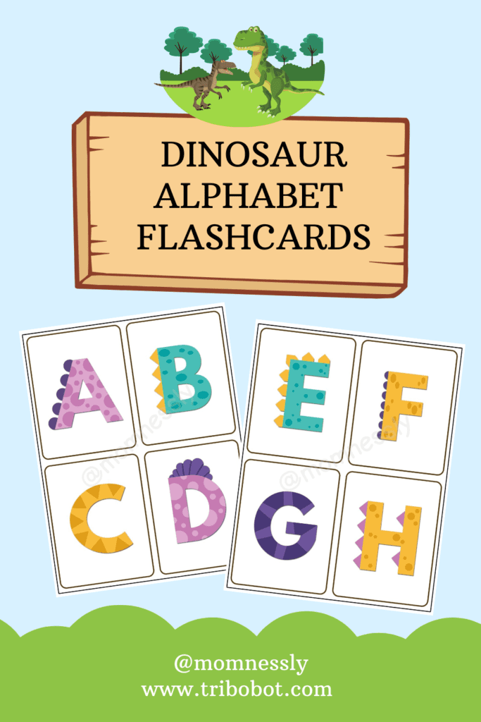 Free Printable: Dinosaur Alphabet Flashcards