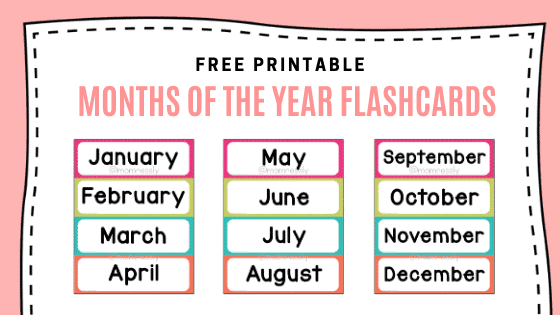 Free Printable: Months of the Year