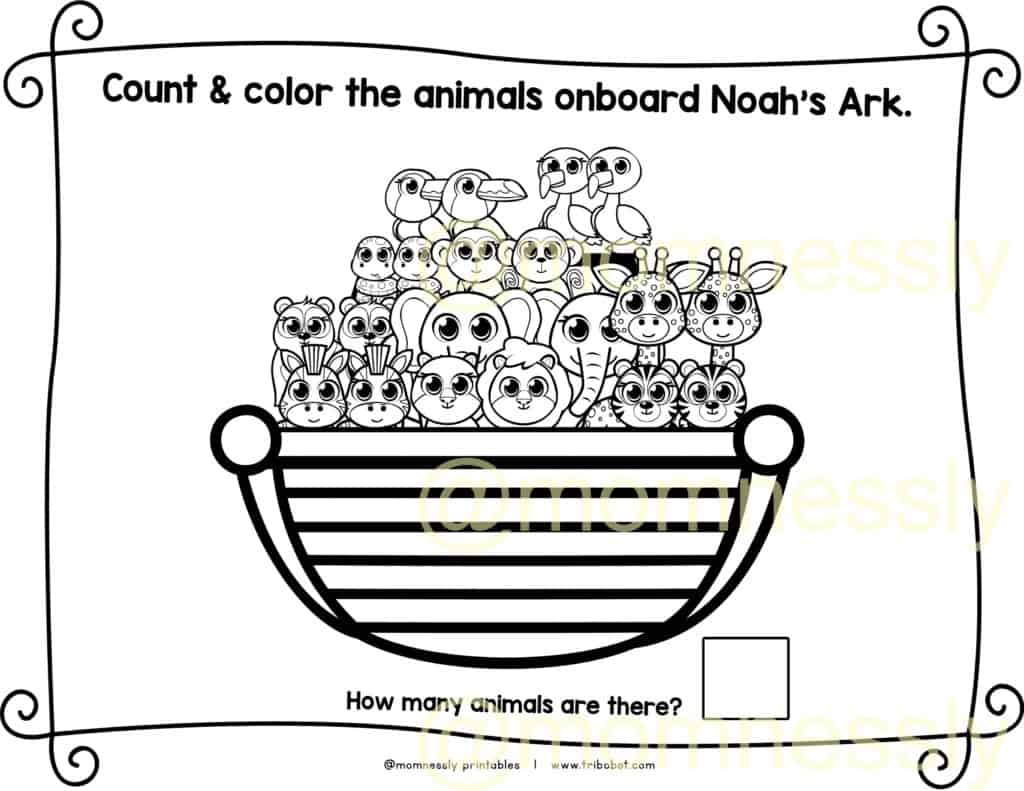 Noah's Ark activity page