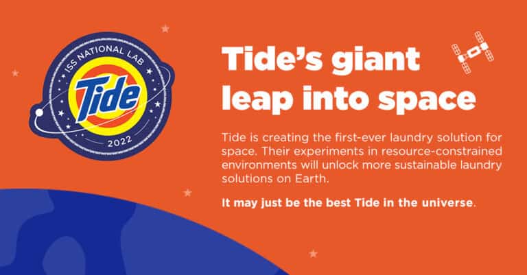 Tide to Design First Laundry Detergent for Space, To Begin Stain Removal Testing on International Space Station in 2022