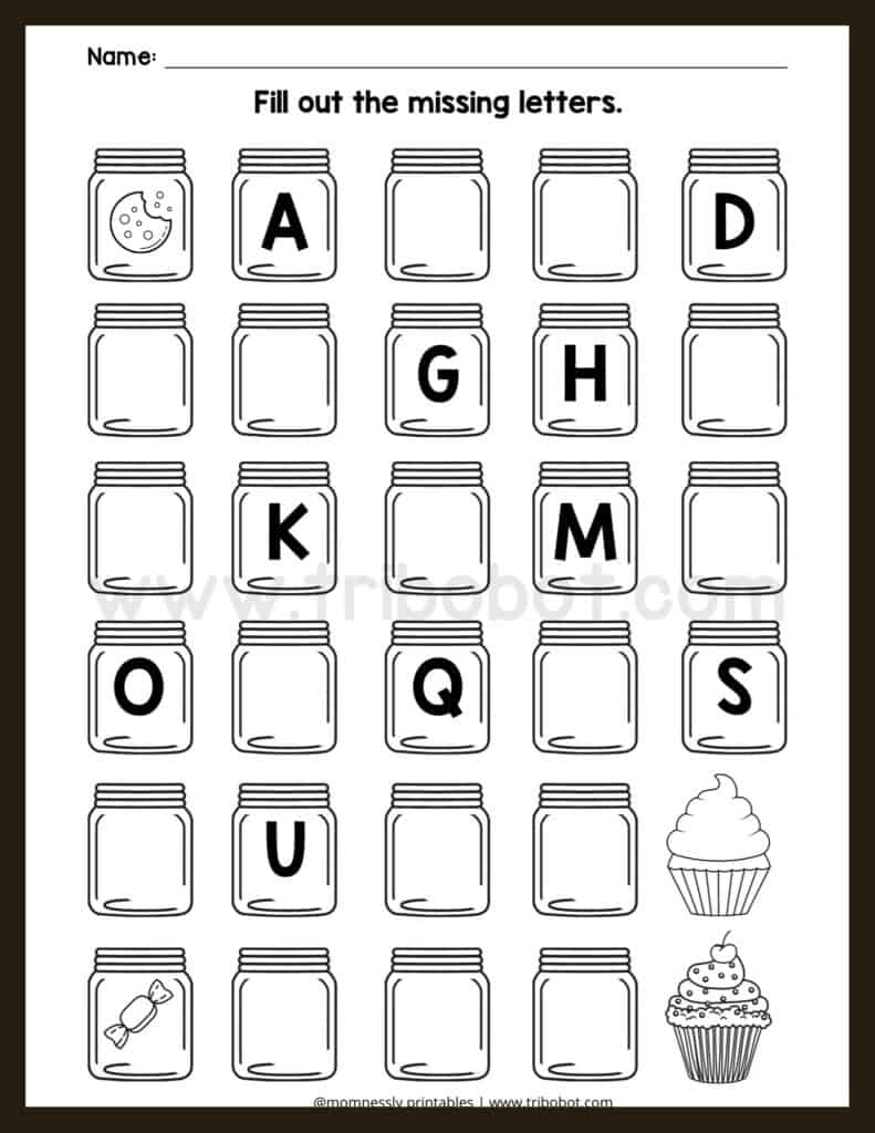 Free Printable: Fill Out the Missing Letters Worksheet MomNessly