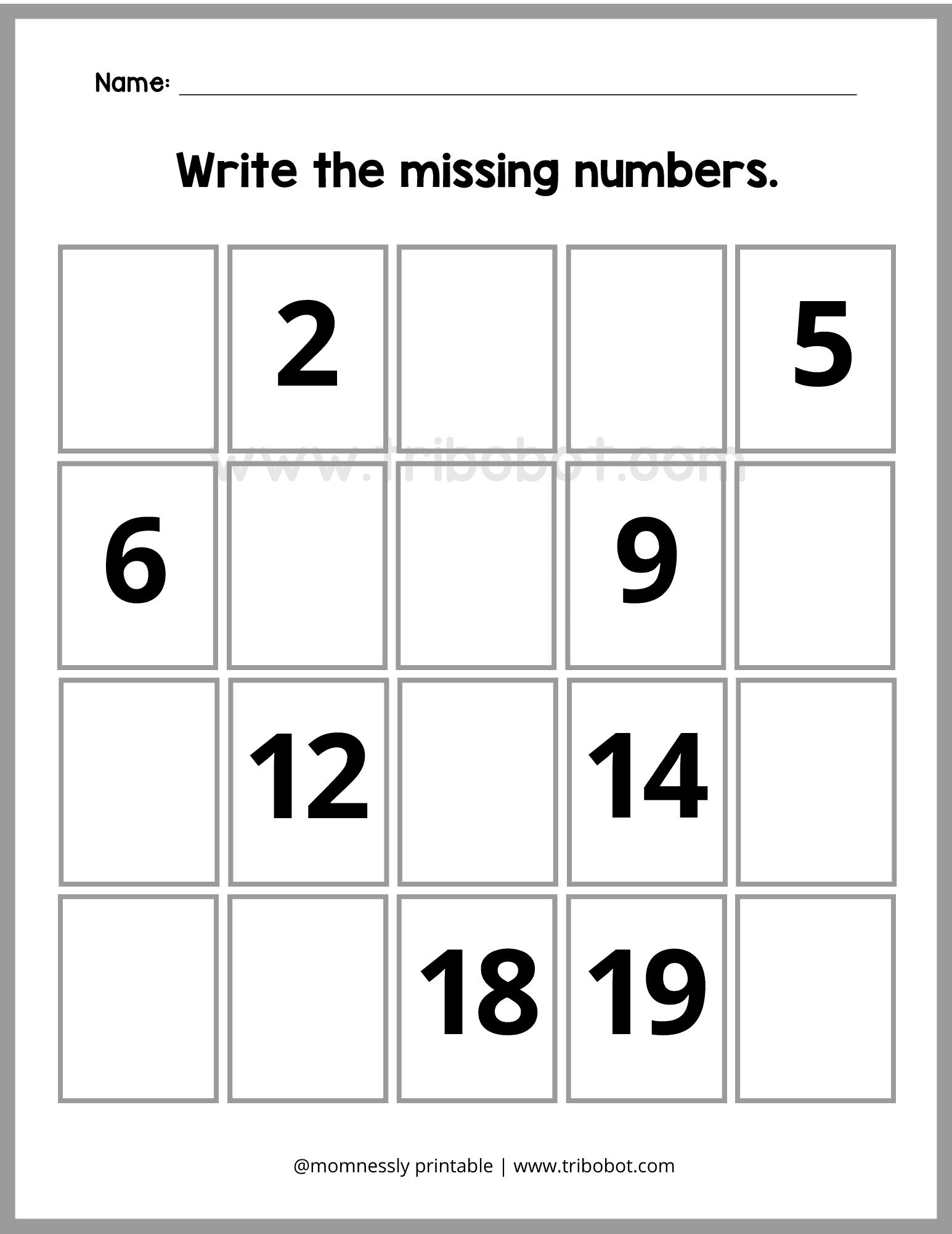 Write the Missing Number