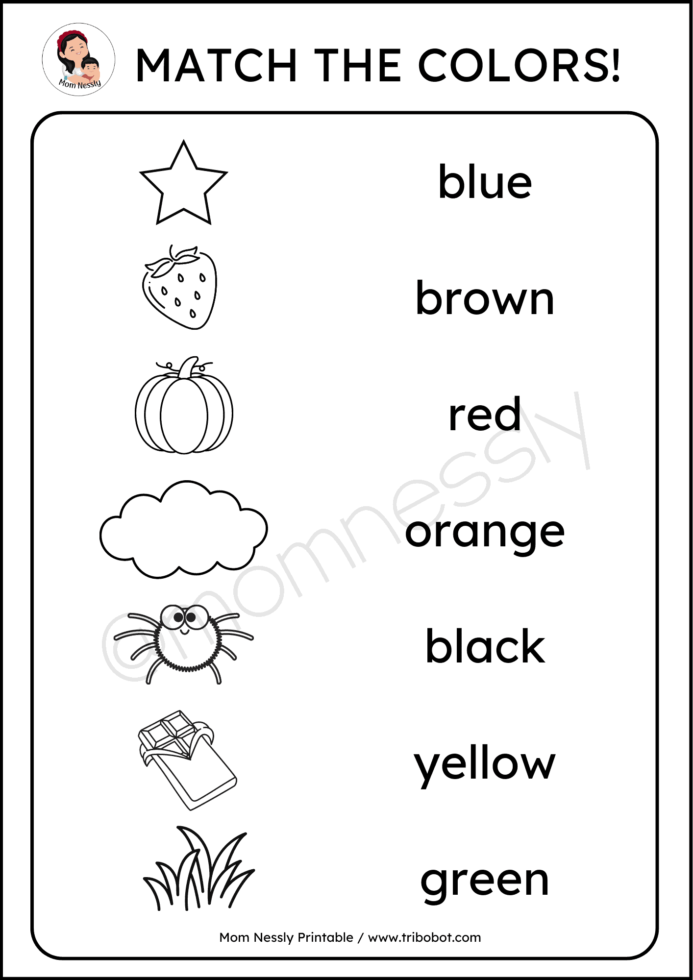 Colors Worksheets Mom Nessly