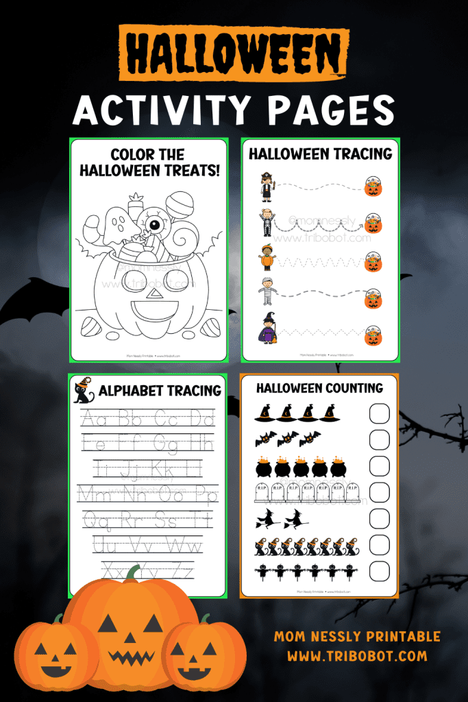 Halloween Activity Pages Pinterest Mom Nessly
