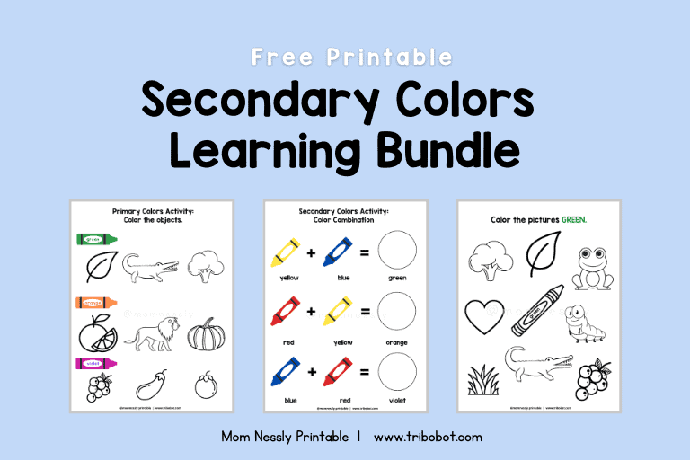 Secondary Colors Worksheets