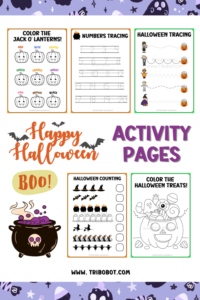 Halloween Activity Pages Pinterest Mom Nessly