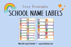 Free School Name Tags – Tribobot x Mom Nessly