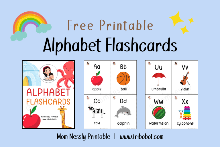 Free Alphabet Flashcards Mom Nessly