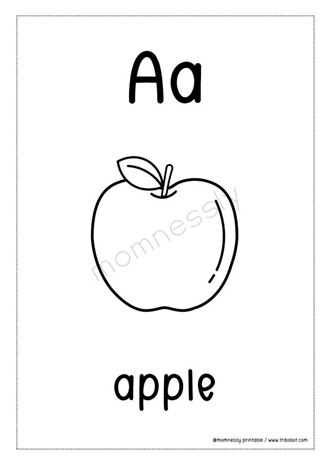 Alphabet Coloring Pages - Tribobot x Mom Nessly