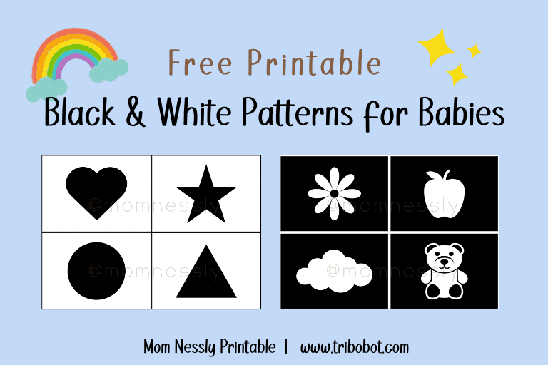 free Black and White Patterns for Babies
