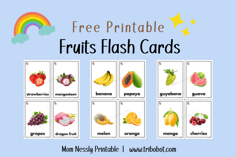 Free Real Fruits Flash Cards