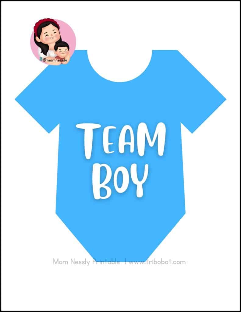 Team Baby Boy or Girl Gender Reveal Printable