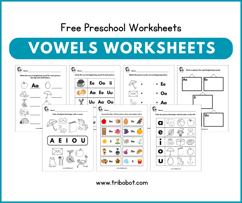 Vowels Worksheets Frame